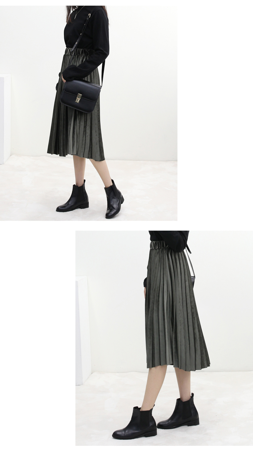 Velvet Pleated Long skirts 20s 3 Women's year-e