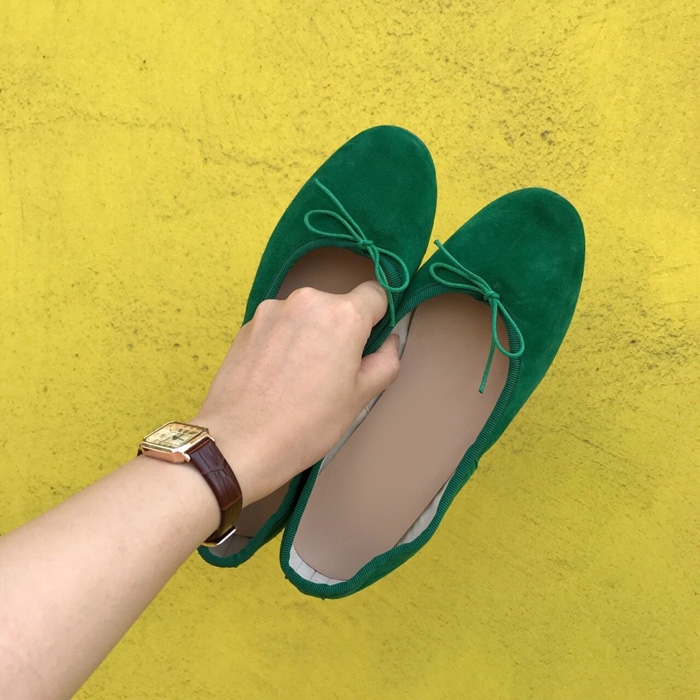 Real Lambskin Suede Middle Heel 1cm, 3cm Women'