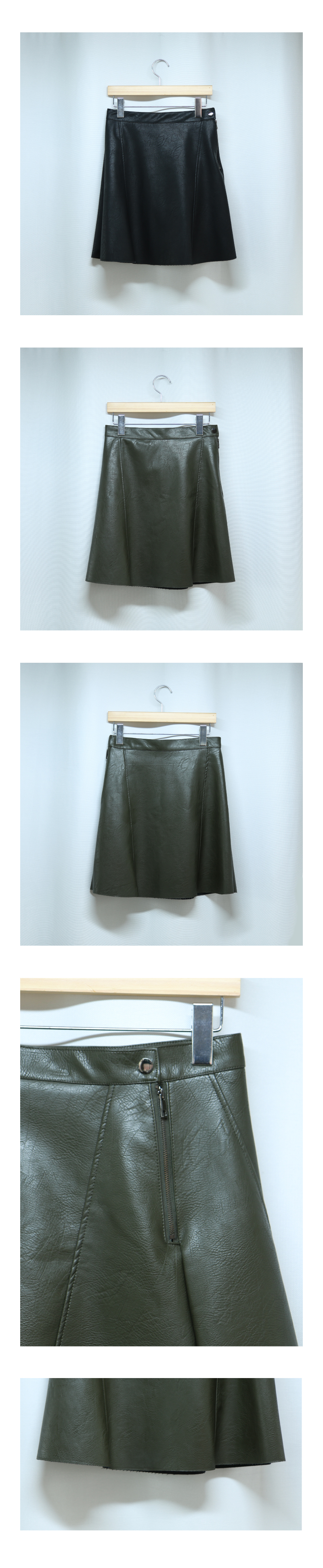 A line leather skirt khaki, Black wedding fashion 
