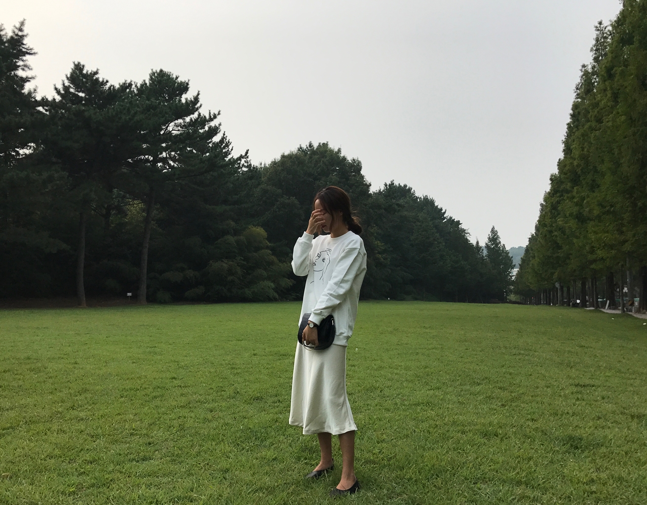 Mermaid Silk Satin Long Skirt Ivory, Brown Autumn 