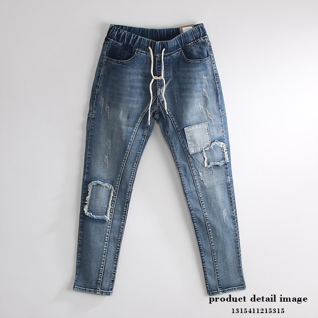 Korea Jeans Pants Part 9 Date Span Patch Biker Pit