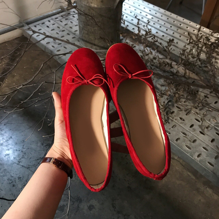 Real Lambskin Suede Middle Heel 1cm, 3cm Women'