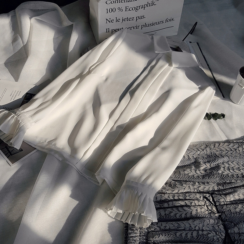 Women Blouses Sleeveless ruffle black white check 