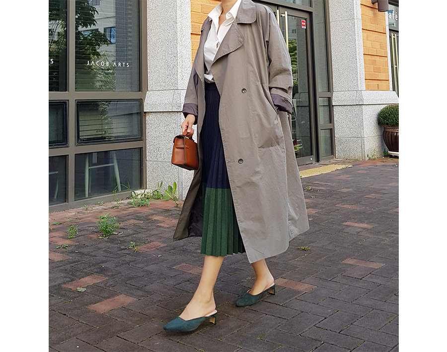 Wool color pleated pleated skirt 2color skirt 30s 