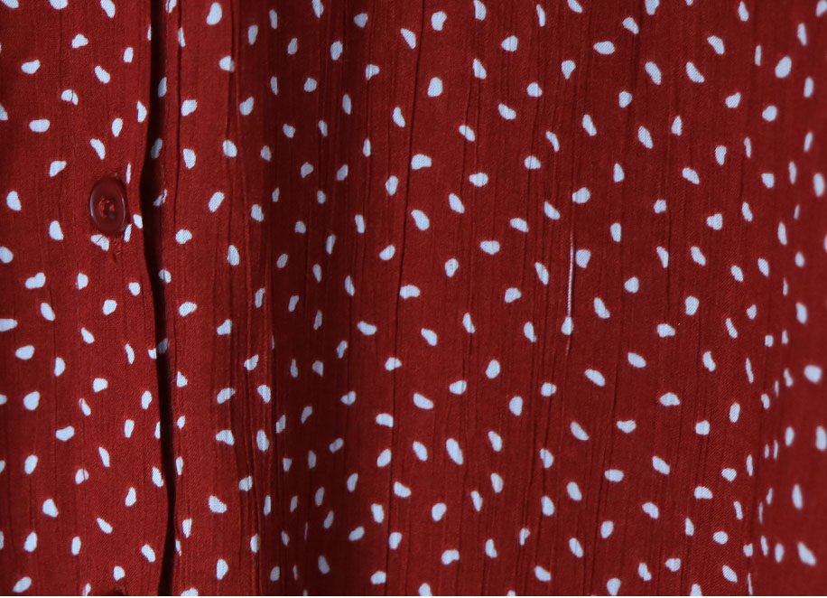 Dot blouse red. Navy polka dots chiffon shirt woma