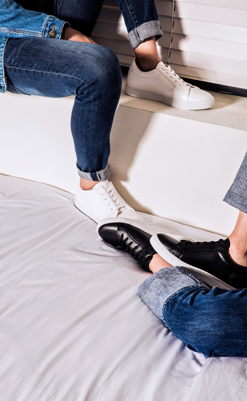 Men Height Shoes Men's high-heeled white sneake