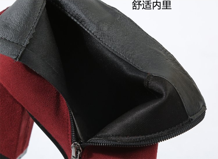 Premium Ribbon Sunglasses Suede Angle Boots 3color