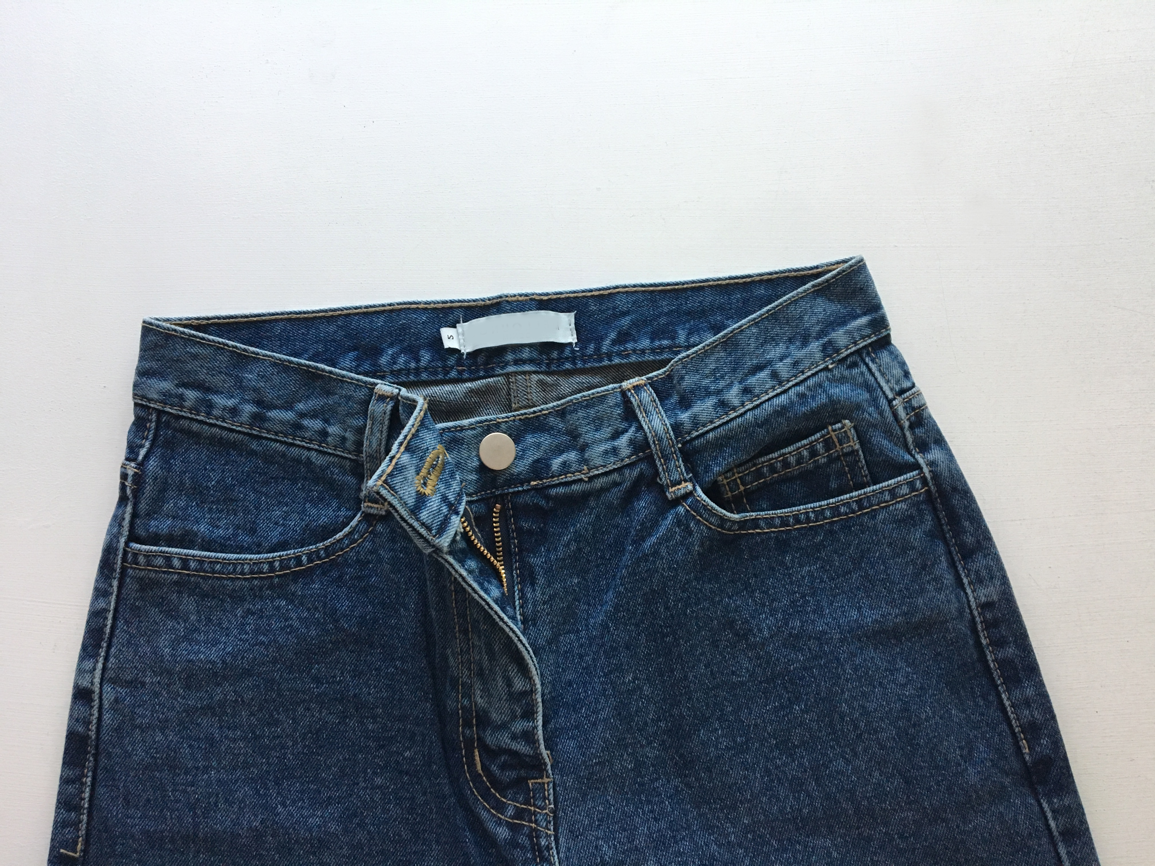 Women Jeans Pants Roll-up Denim Pants Jeans Vintag