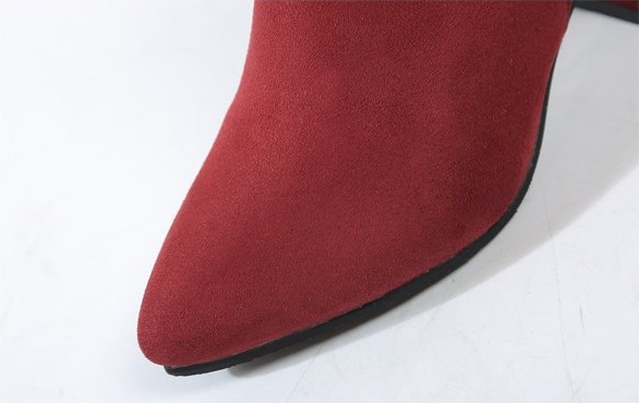 Premium Ribbon Sunglasses Suede Angle Boots 3color