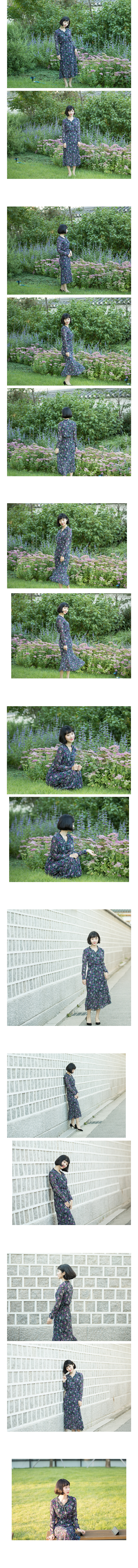 New Women's Dress Autumn Flower Long Dress Top 