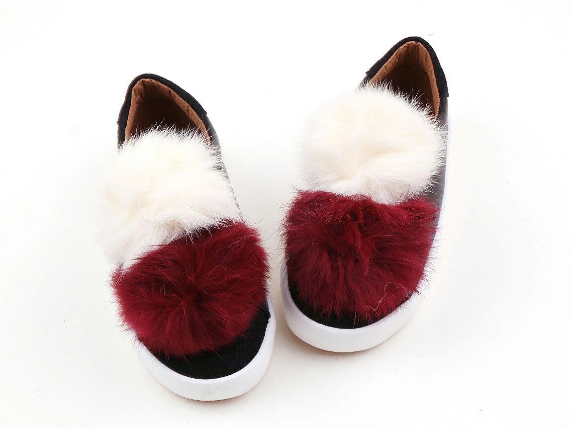 NEW KIDS SHOES baby girl child black white slip-on