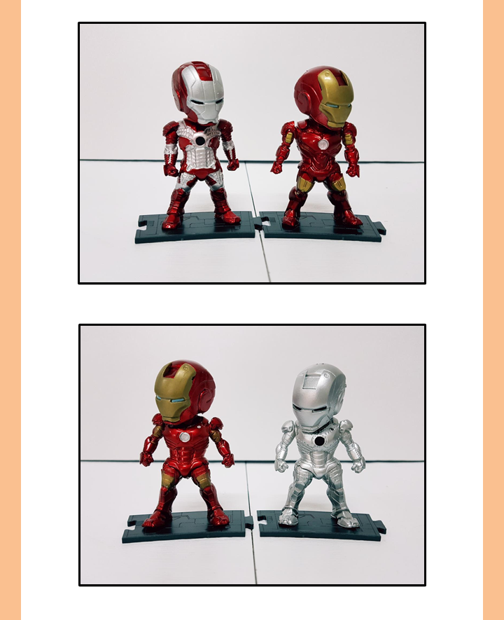 6-piece figure set Ironman 10cm Car interior decor