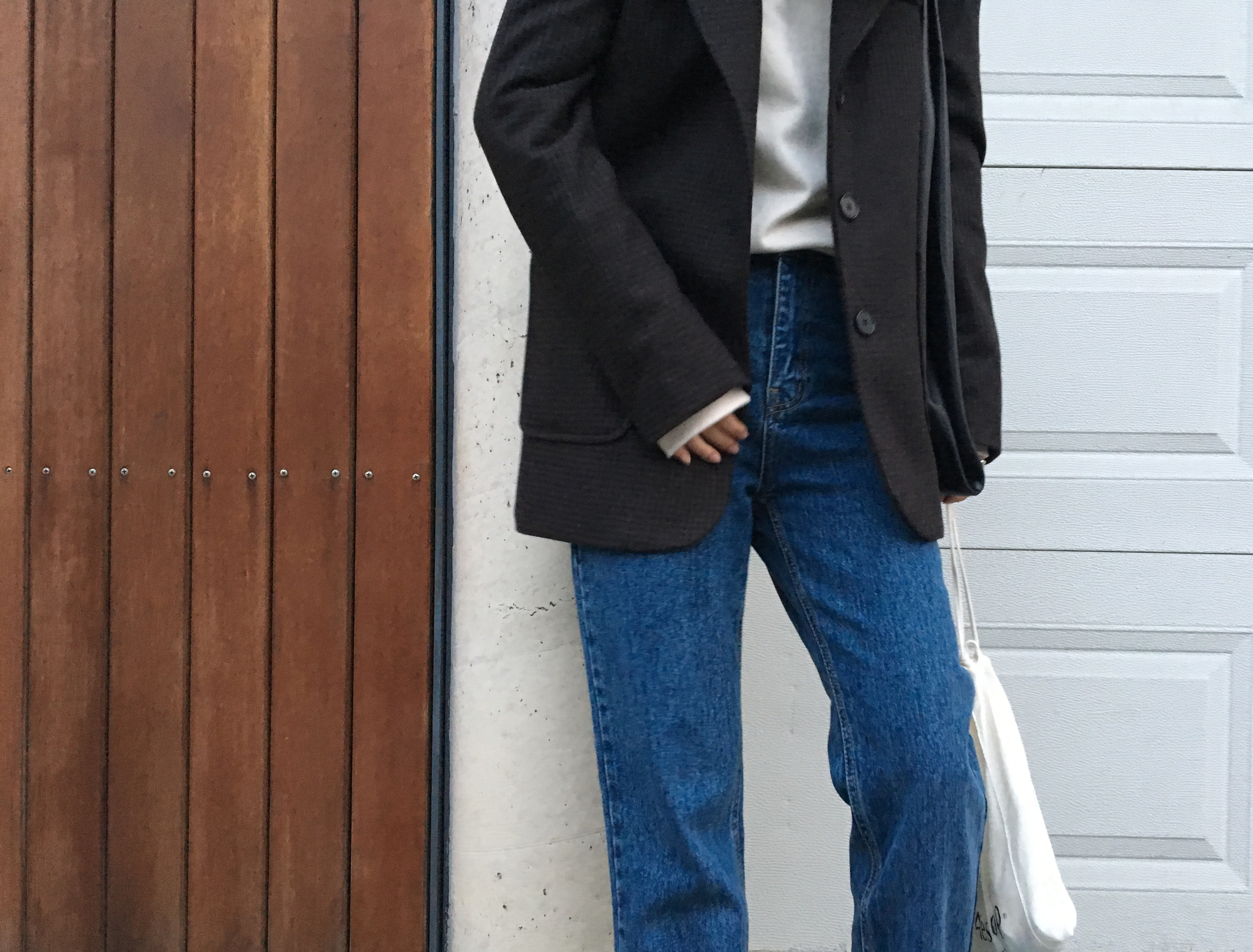 Korea Jeans Pants Roll-up Denim Pants Jeans Vintag