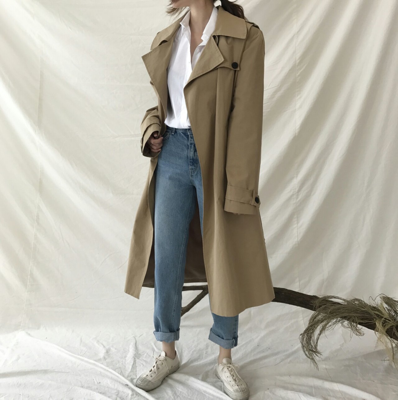 Women Jeans Pants Roll-up Denim Pants Fit Fall Aut