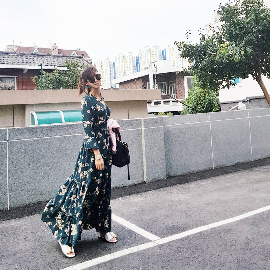 New Women Dress London Gray Autumn Blossom Flower 