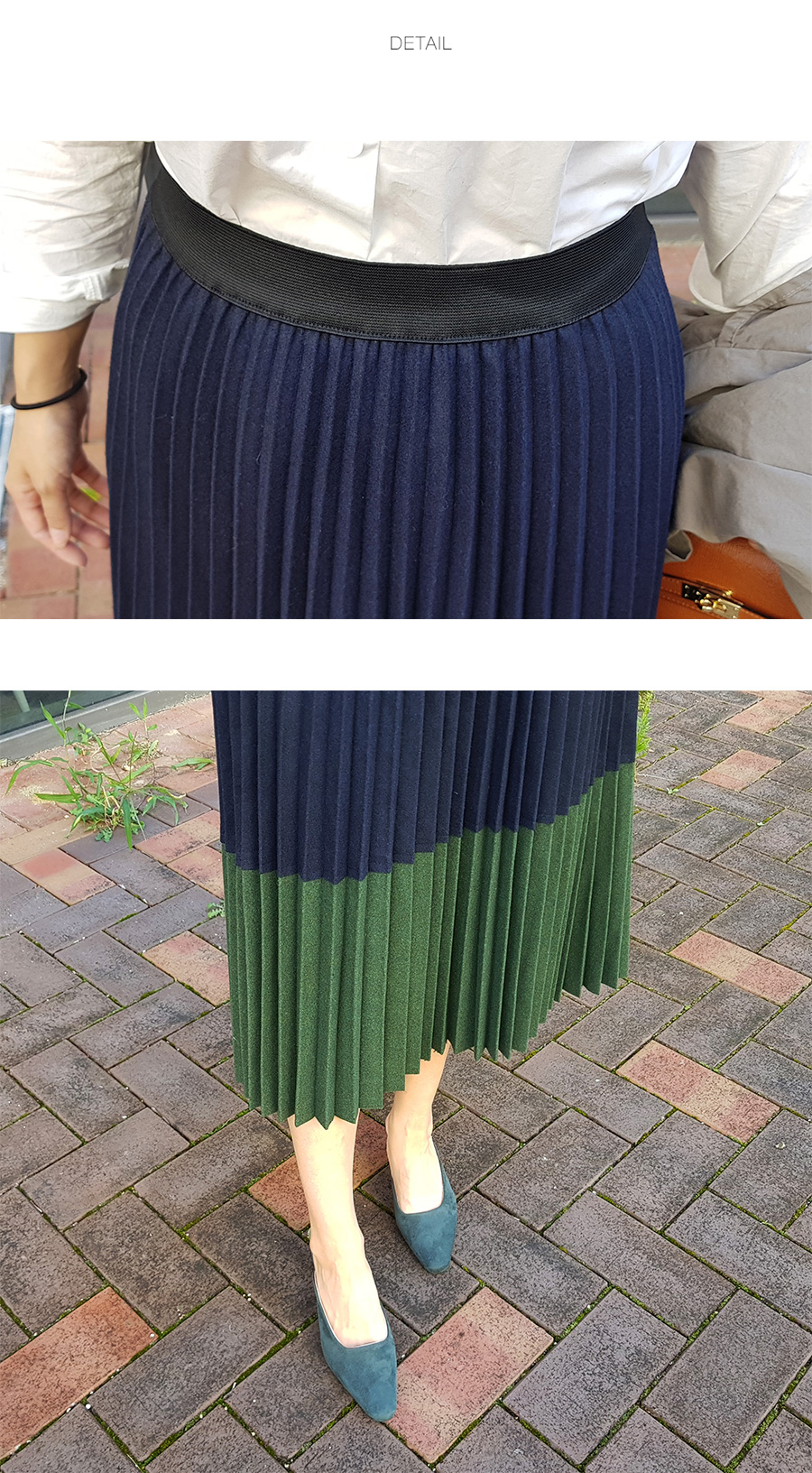 Wool color pleated pleated skirt 2color skirt 30s 