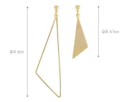 S &amp S Unique Unbalanced Earrings Dien 3color Au