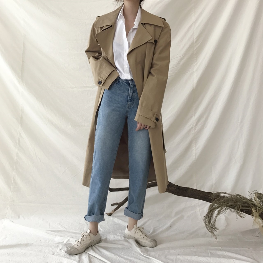 Women Jeans Pants Roll-up Denim Pants Fit Fall Aut