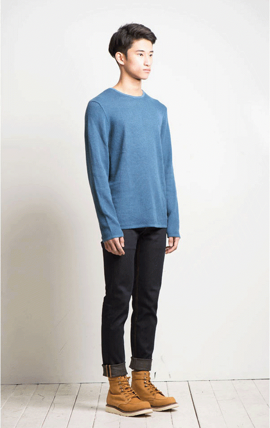 Korea Jeans Pants Self Made Fabric Denim Low Jean 