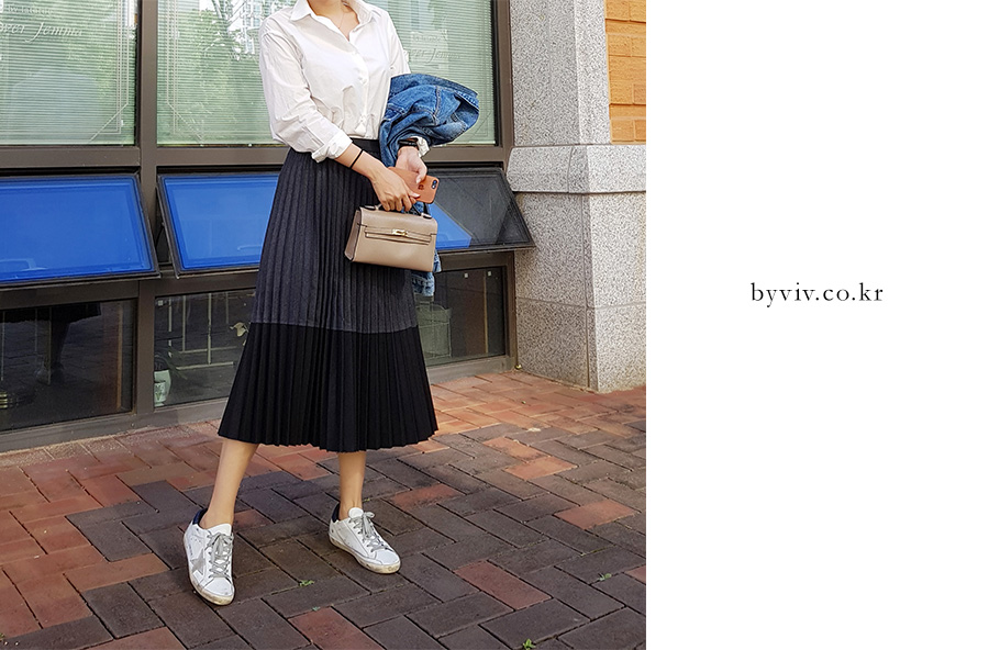 Wool color pleated pleated skirt 2color skirt 30s 