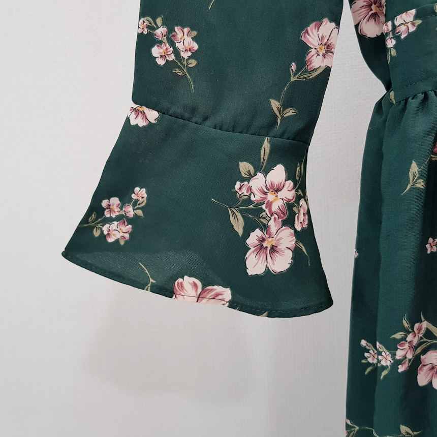 New Women Dress London Gray Autumn Blossom Flower 