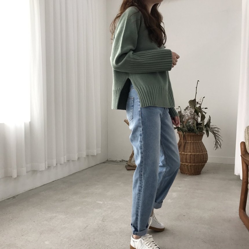 Women Jeans Pants Roll-up Denim Pants Fit Fall Aut
