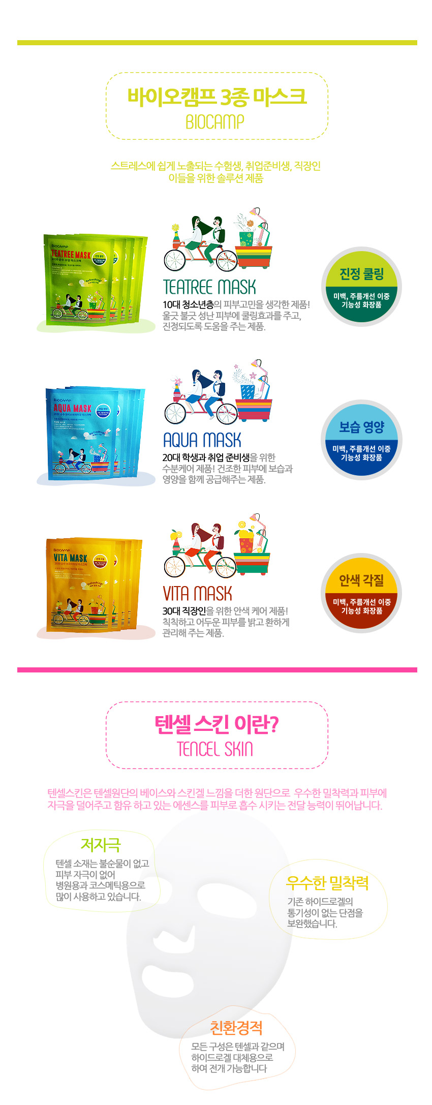 NEW SKIN MASQUE Bio Camp 2030 pure 3-pack mask pac