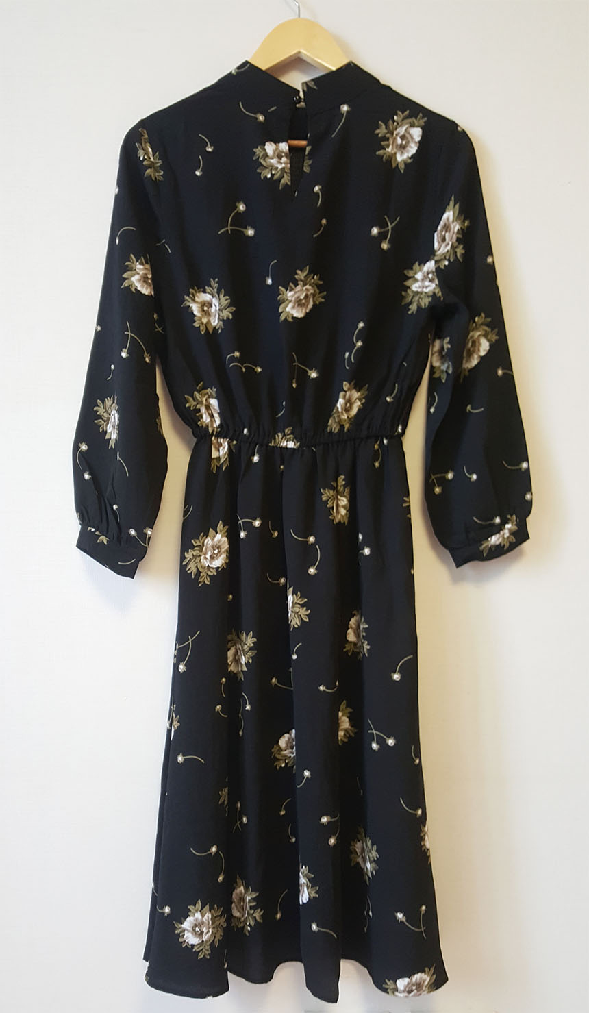 New Women Dress Black Rose Black Flower Pattern Ba