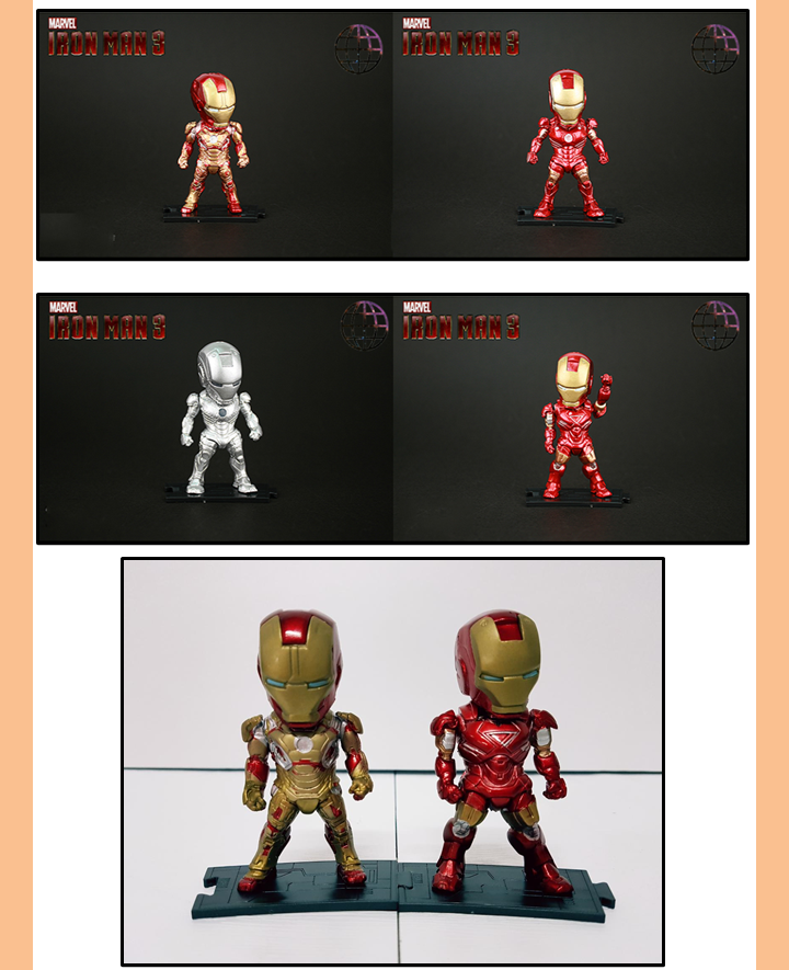 6-piece figure set Ironman 10cm Car interior decor
