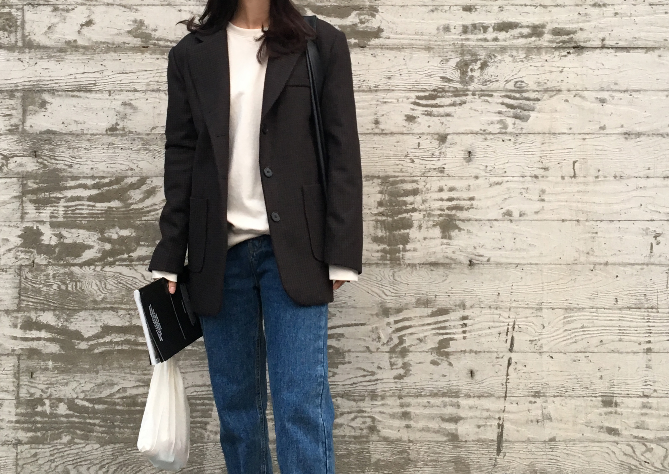 Korea Jeans Pants Roll-up Denim Pants Jeans Vintag