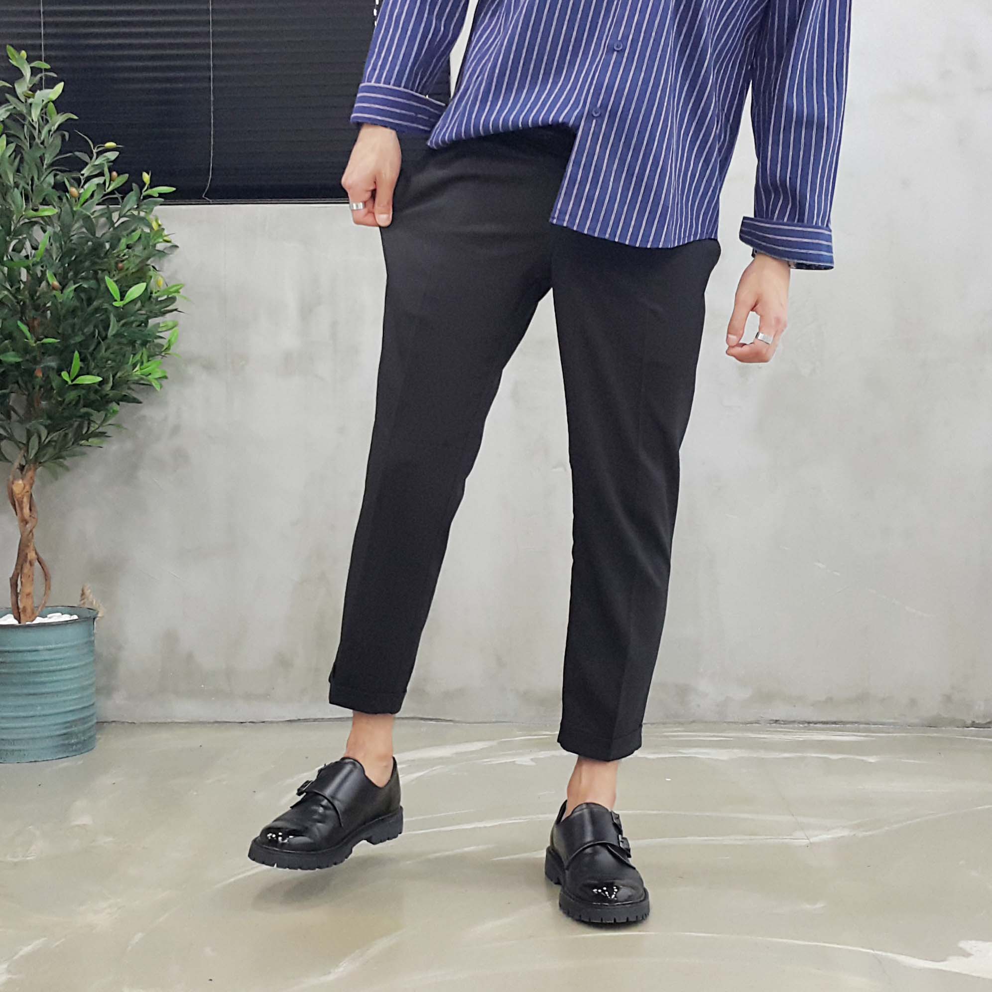 Men Leather Shoes Monk Strap Clipper Men's Loop