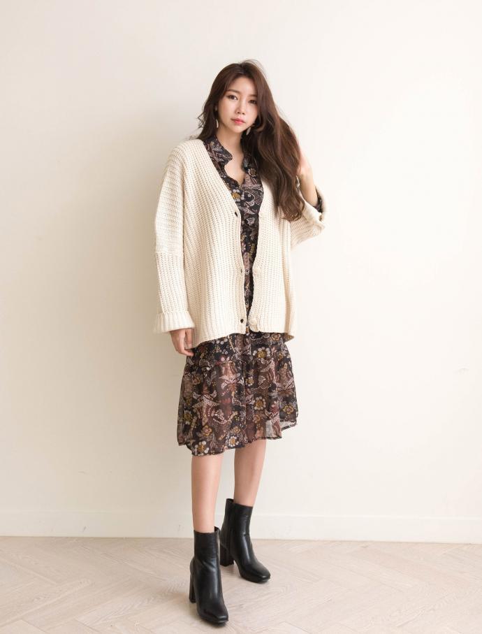 New Women Dress Blenic Flower Shirring Dress