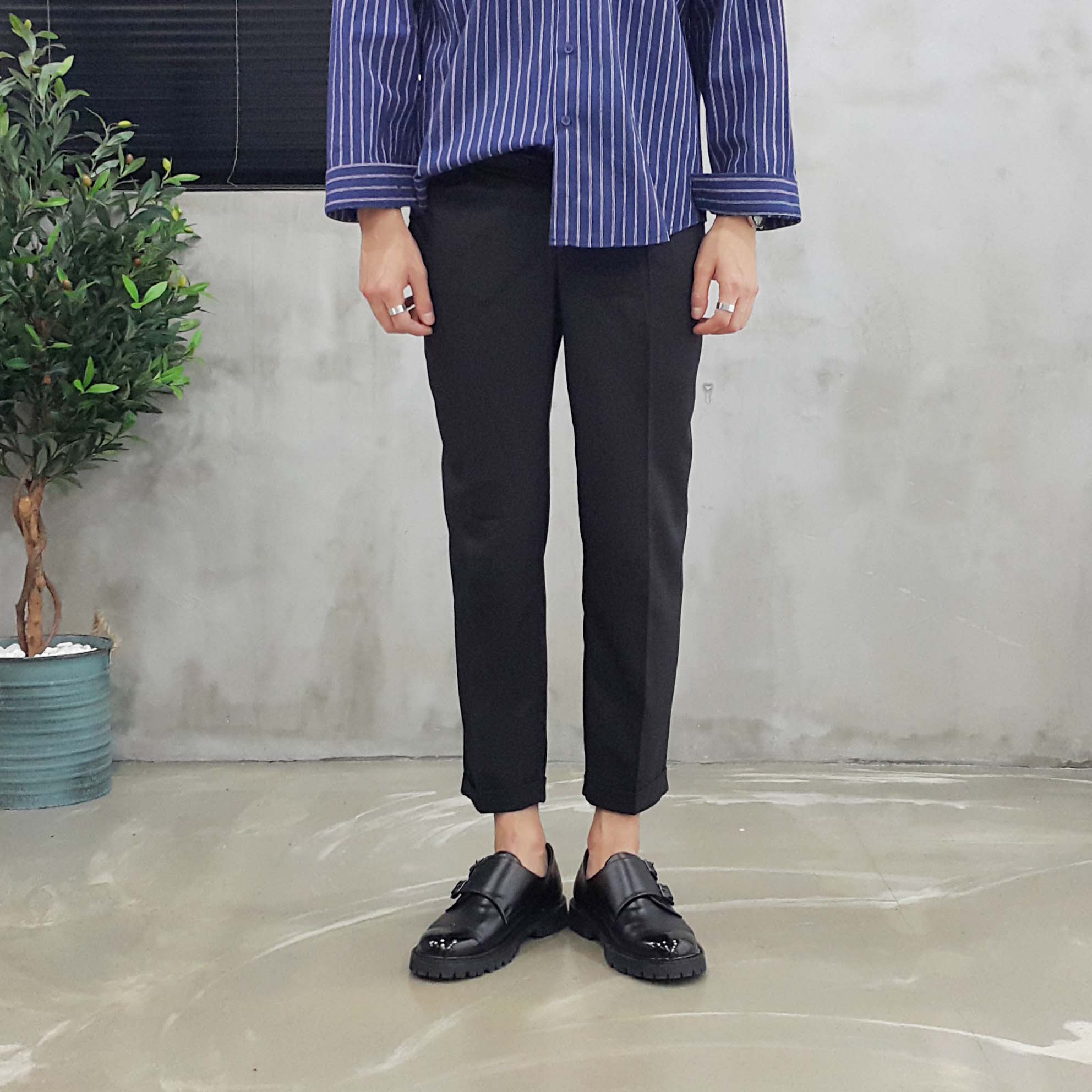 Men Leather Shoes Monk Strap Clipper Men's Loop