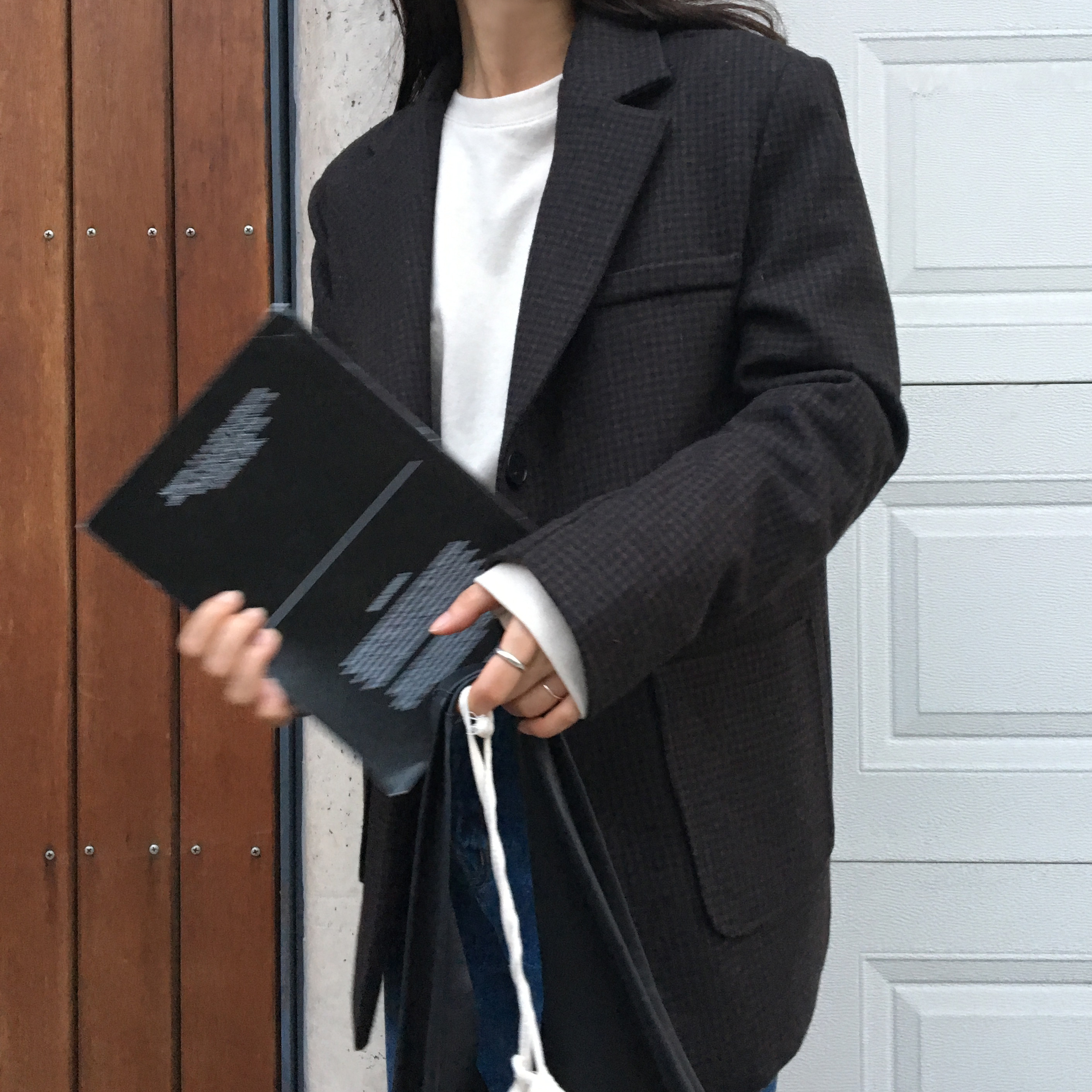 Korea Jeans Pants Roll-up Denim Pants Jeans Vintag