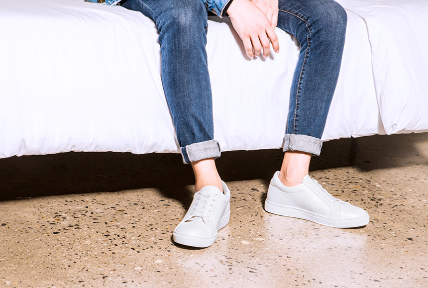 Men Height Shoes Men's high-heeled white sneake