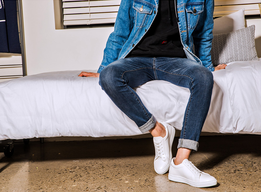 Men Height Shoes Men's high-heeled white sneake