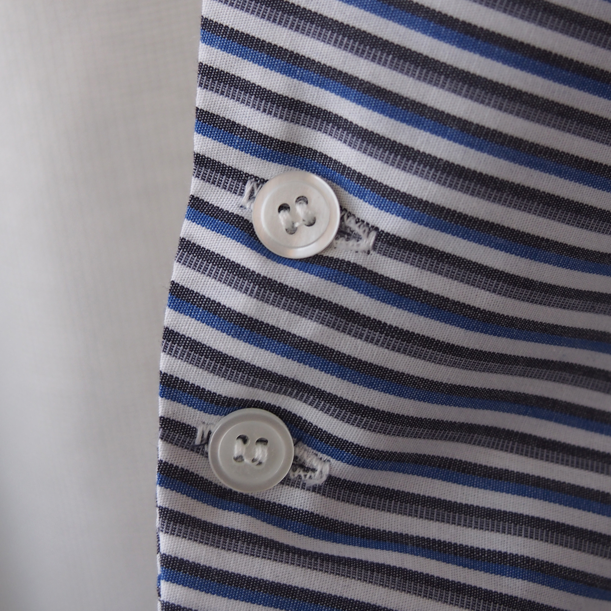 Double Striped Shirt 1color Blue Gray Girl Autumn 