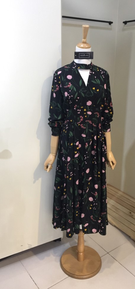 New Women Dress Black Flower One Piece 20's 30&