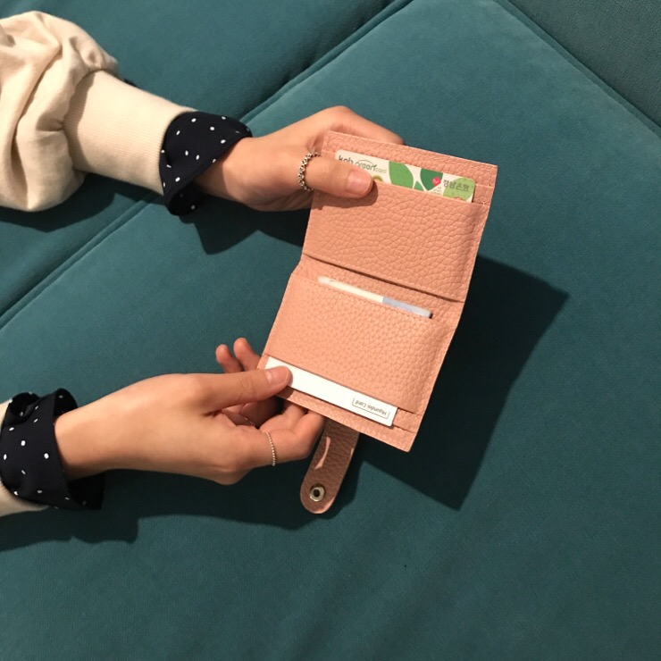 NEW CARD HOLDER WALLETS Minstrel Leather Button Wa