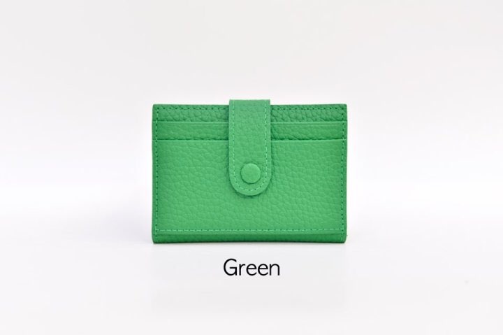 NEW CARD HOLDER WALLETS Minstrel Leather Button Wa