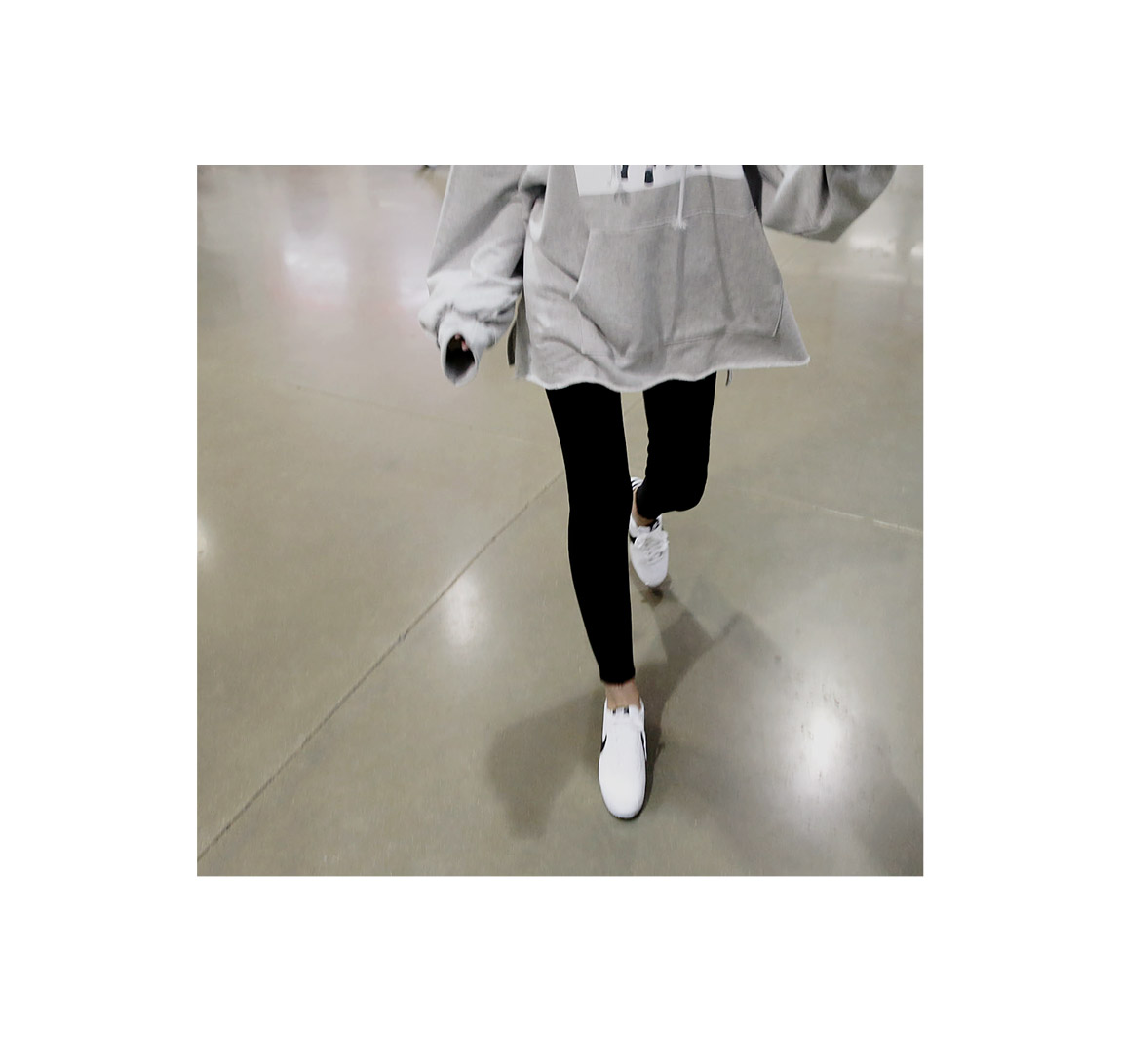 Korea Jeans Pants Span Waist Bands Black Skinny Je