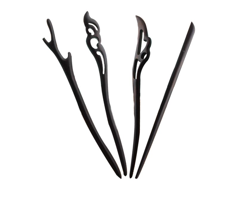 Hair Accessories Ebony Wood Hairpin Traditional Be