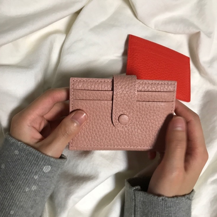 NEW CARD HOLDER WALLETS Minstrel Leather Button Wa