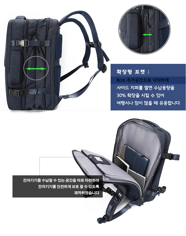 Travel Backpack Carrier Combined Bag Waterproof Co