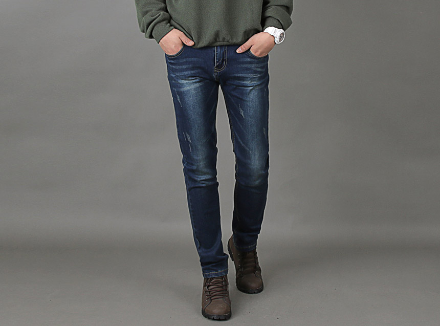 Korea Jeans Pants PAN033 Point Wearing Jeans Man o