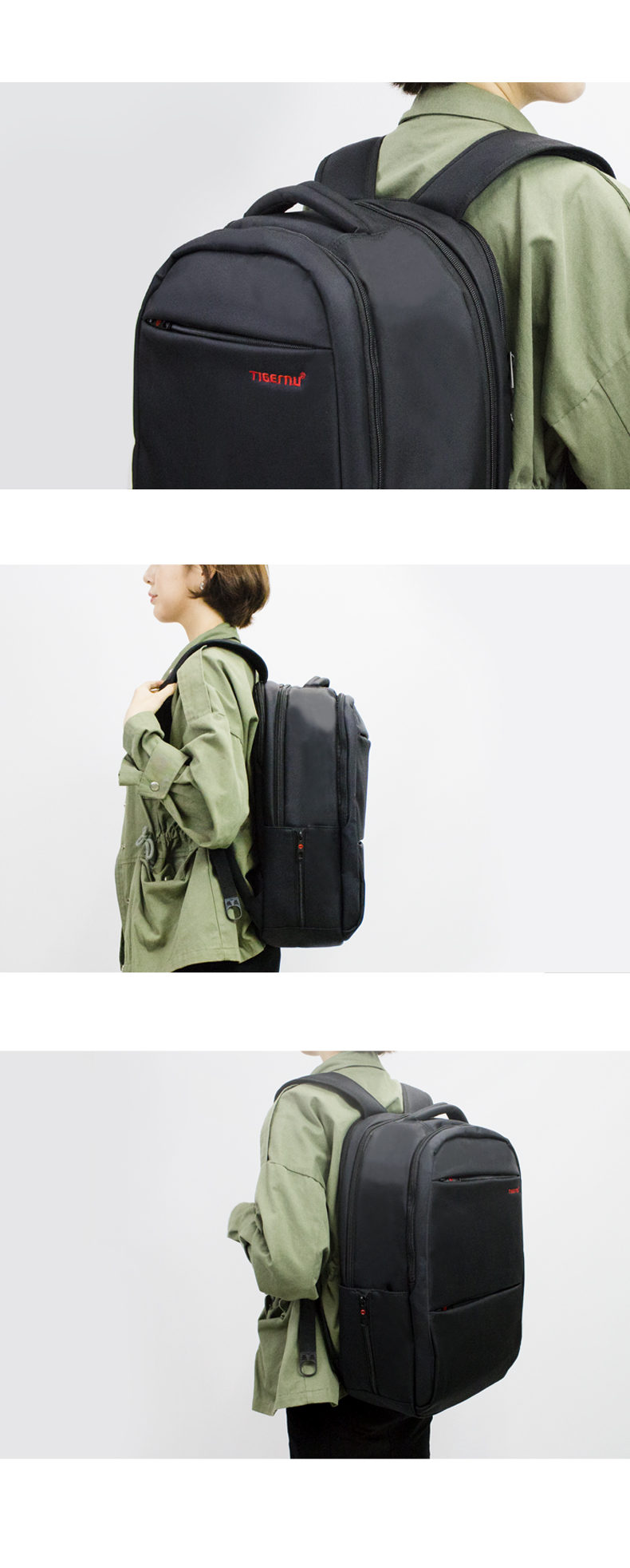 NEW BACKPACK Tiger nu Black Cane college bag busin