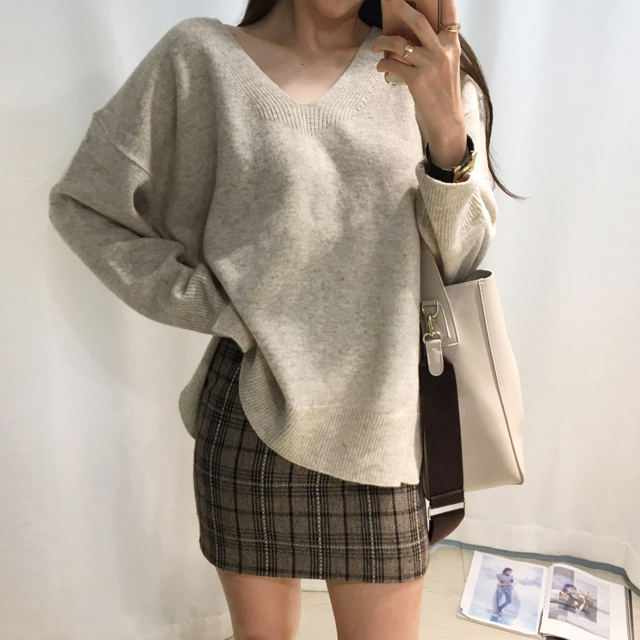 Woolen Check Mini-Skirt Classic Look Wedding Fashi