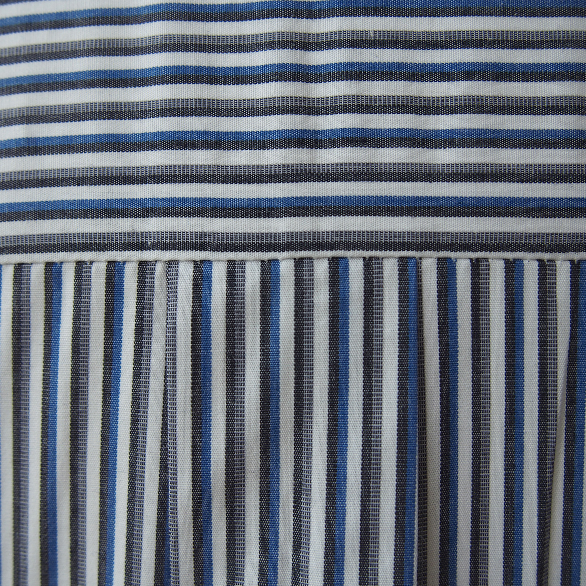 Double Striped Shirt 1color Blue Gray Girl Autumn 