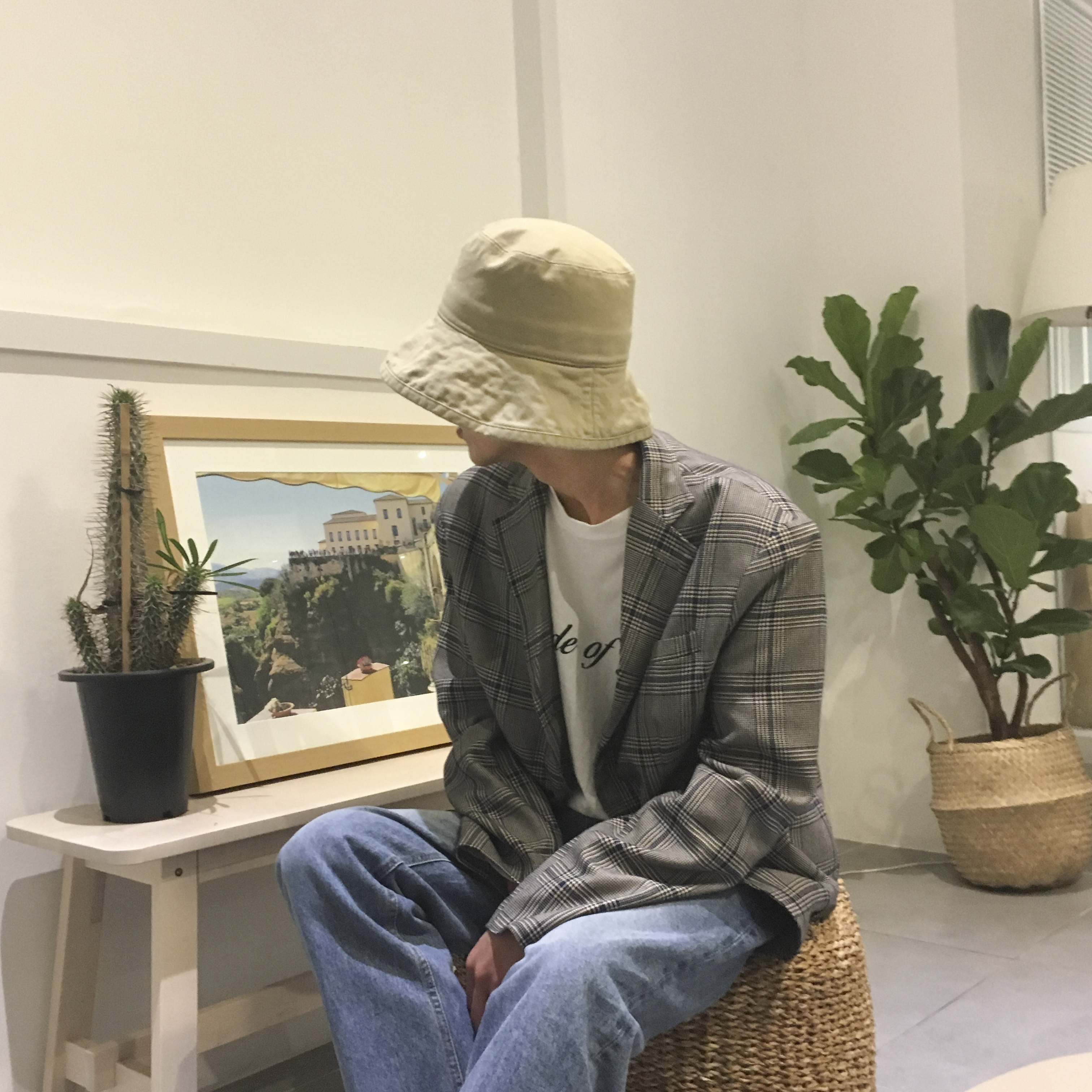 Women Sun Hats oversized bucket hat hats 4color ha