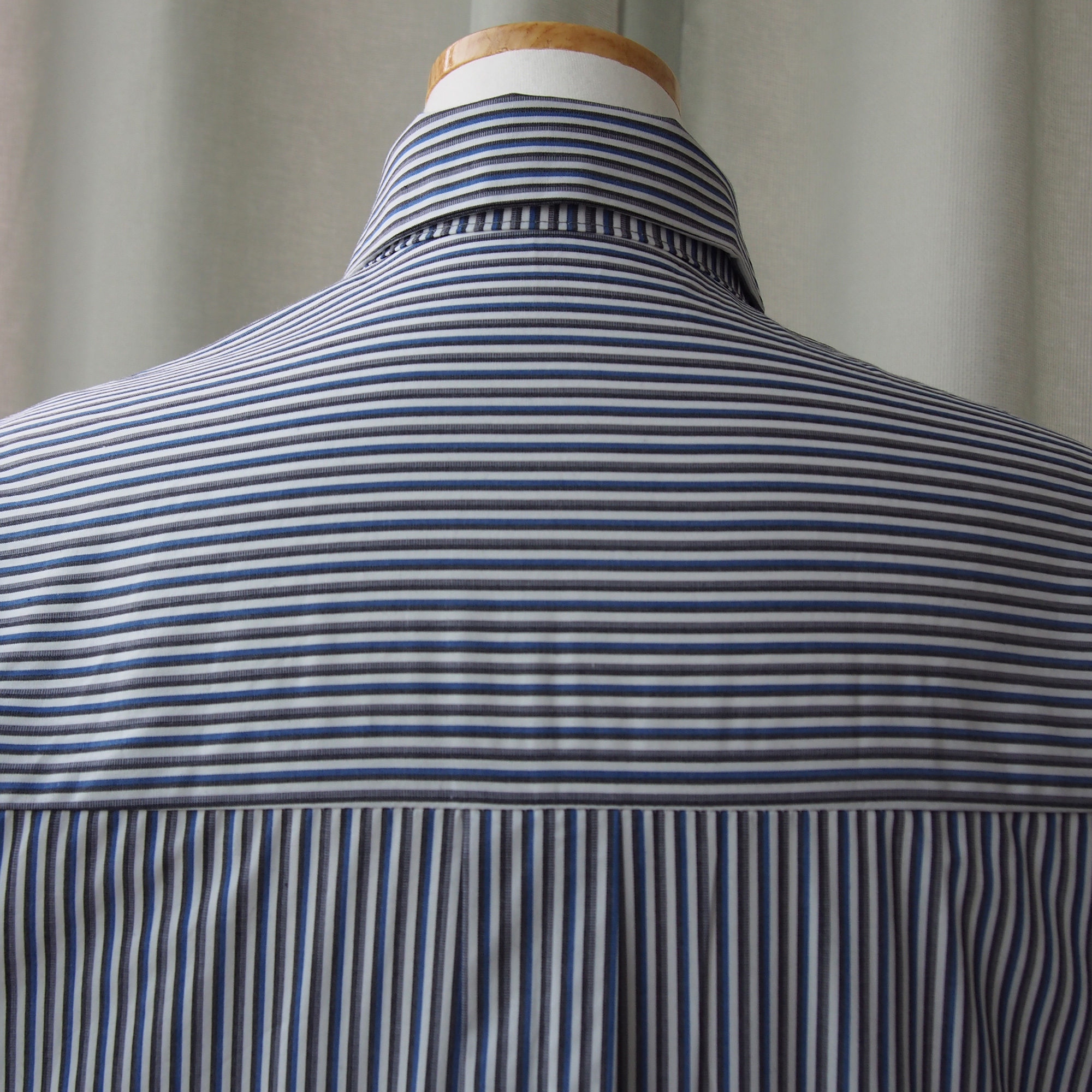 Double Striped Shirt 1color Blue Gray Girl Autumn 